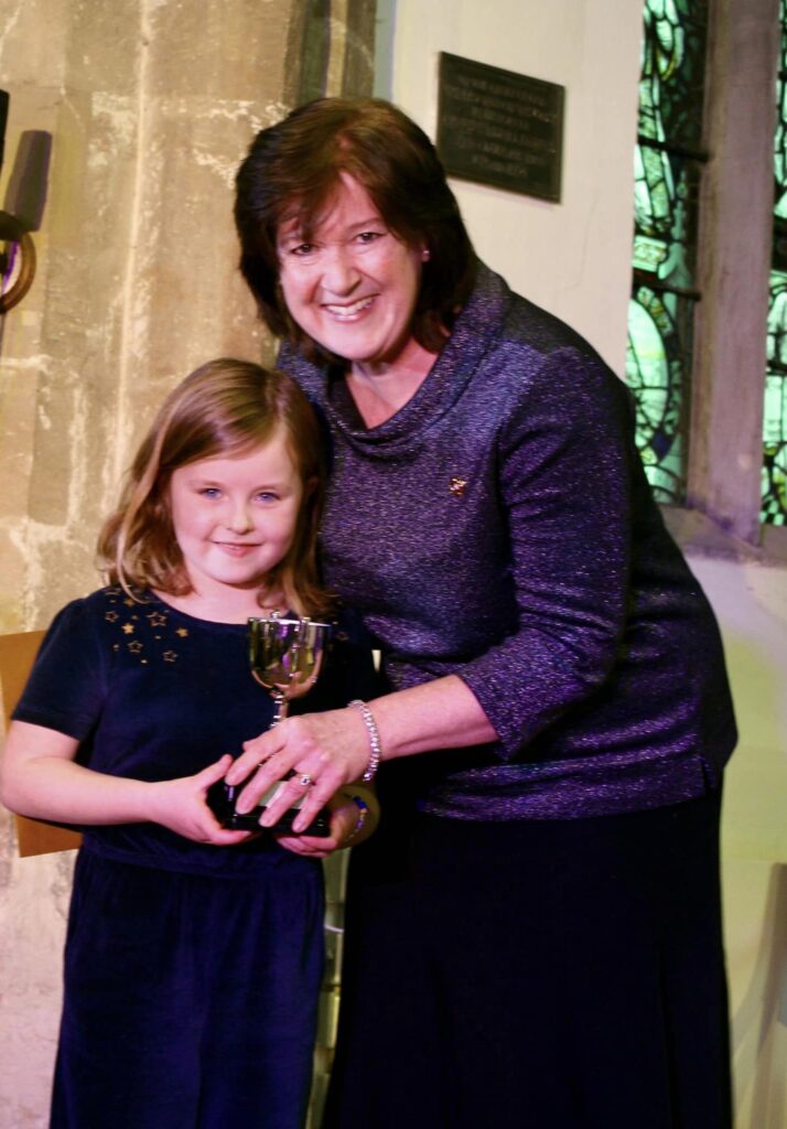 Elsie Martin with The Deputy Lord Lieutenant of Cambridgeshire, Caroline Bewes