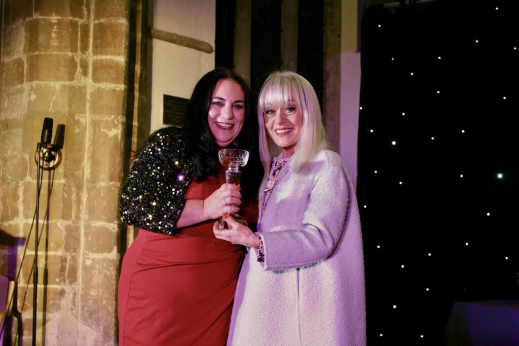 Samantha Dodd with Tracie Bennett - The Anne Tuite Best Actress Award