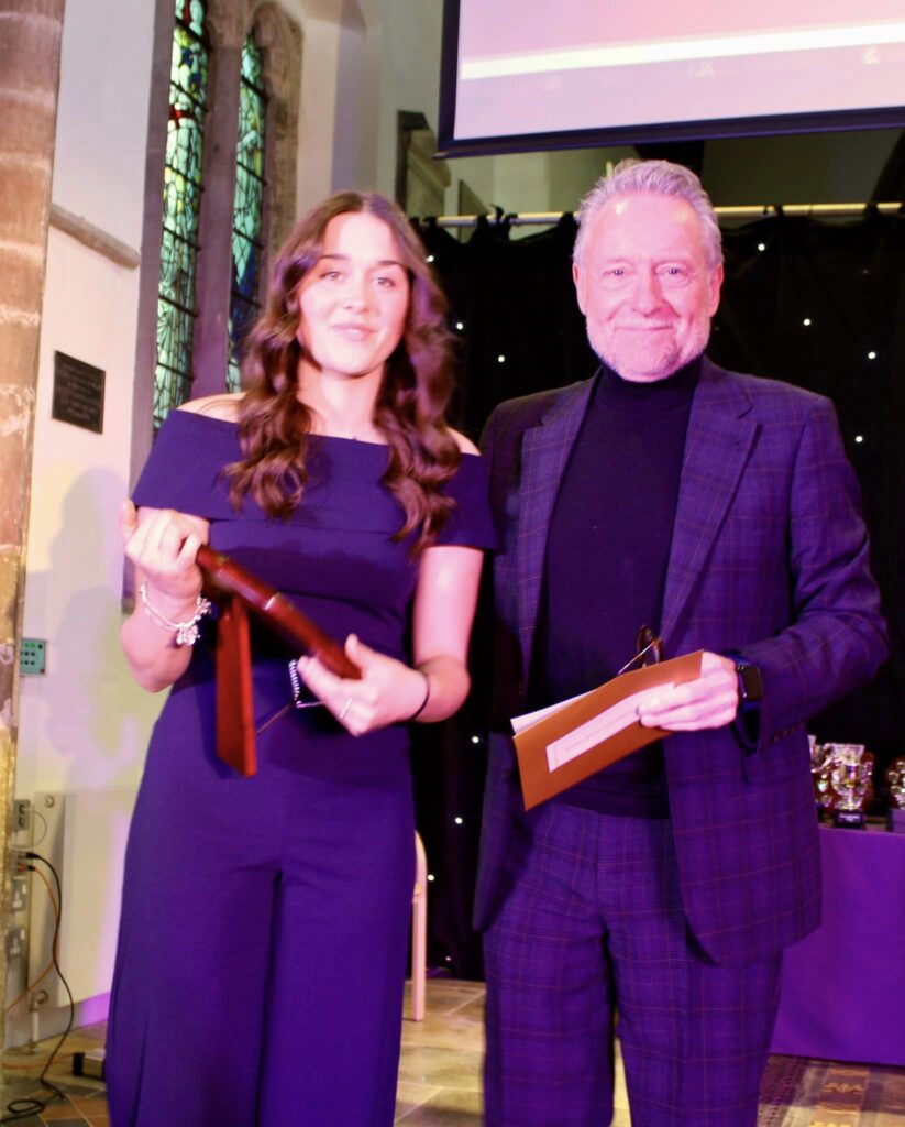 Summer Barrow with Dr Mark Billinge - Anastasi Billinge Award for Viva Youth Theatre Member of The Year
