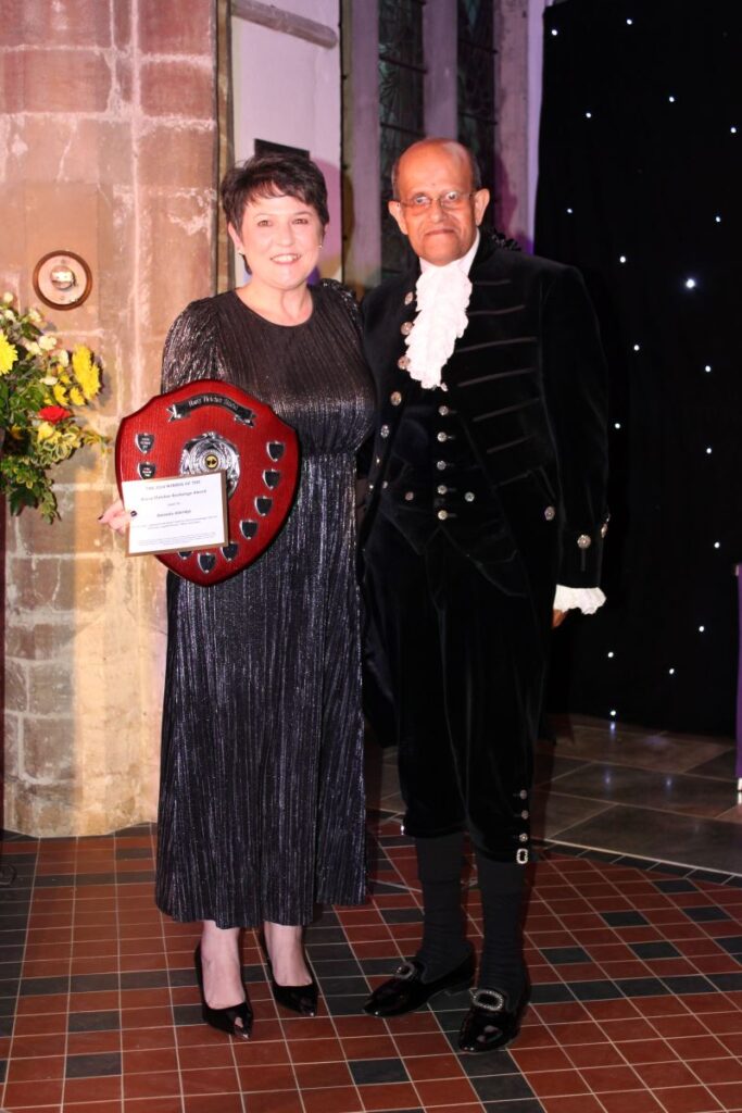 Amanda Aldridge and The High Sherriff of Cambridgeshire, Dr Bharat Khetani