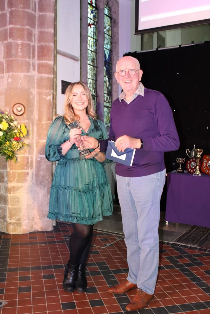 Maddie Palmer and Award Sponsor, Robert Barnes